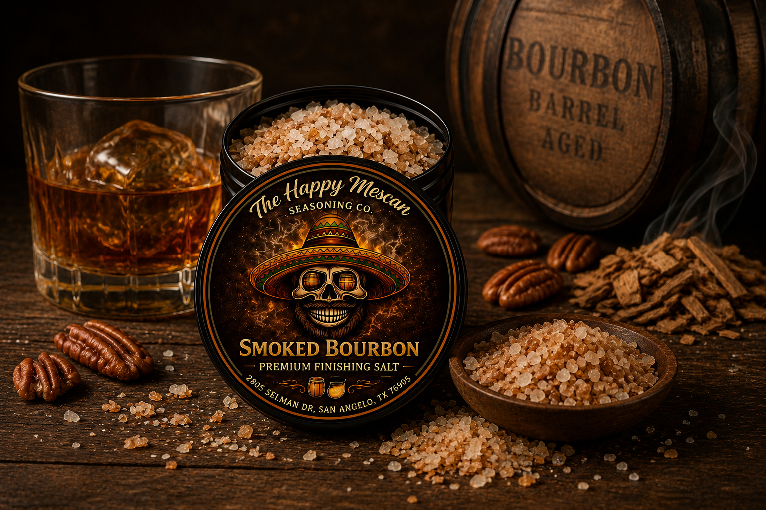 Smoked Bourbon Finishing Salt